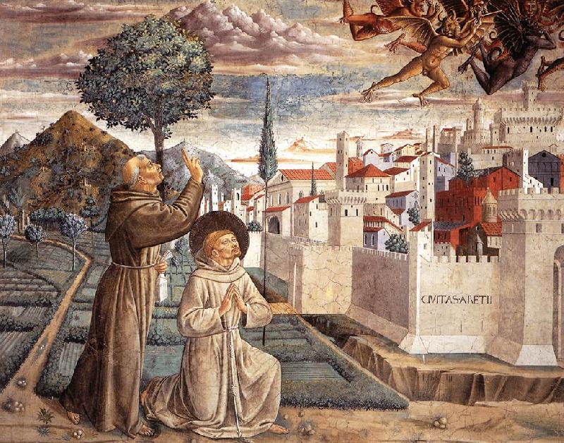 GOZZOLI, Benozzo Scenes from the Life of St Francis (Scene 6, north wall) g china oil painting image